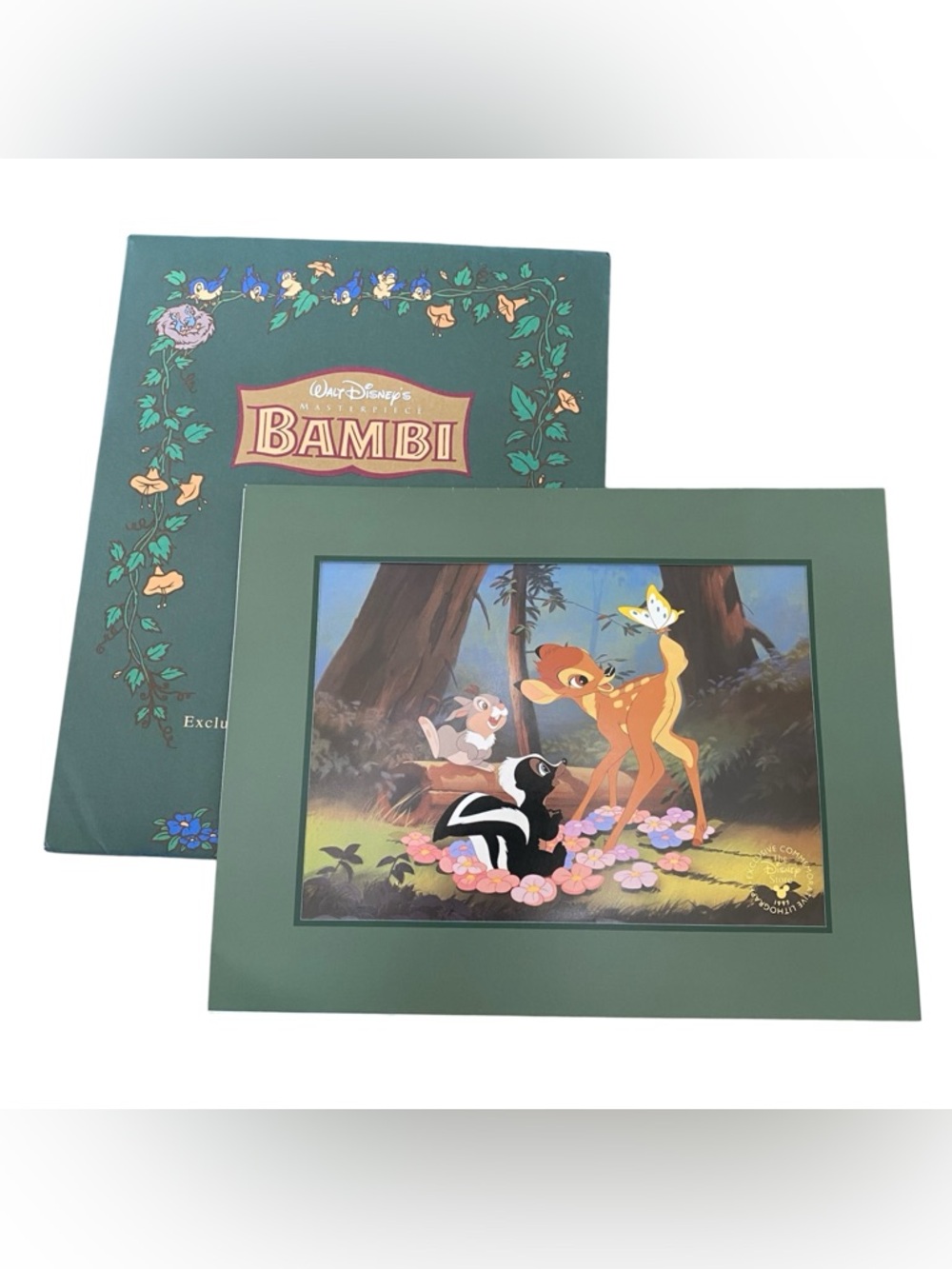 Vintage 1997 Disney Store Bambi Exclusive Lithograph Print